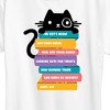 Women's - Instant Message - Cat Peeking Over Book Stack Short Sleeve Graphic T-Shirt - 2 of 4