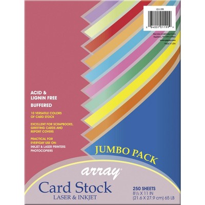 Array Card Stock Paper, 8-1/2 X 11 Inch, Assorted Colorful Colors, Pk ...