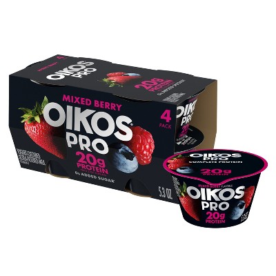 Oikos Pro Mixed Berry Greek Yogurt - 4ct/5.3oz