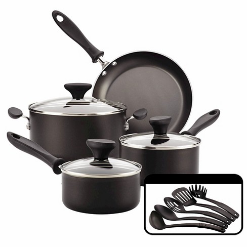 Farberware Reliance 12pc Nonstick Cookware Set Black : Target