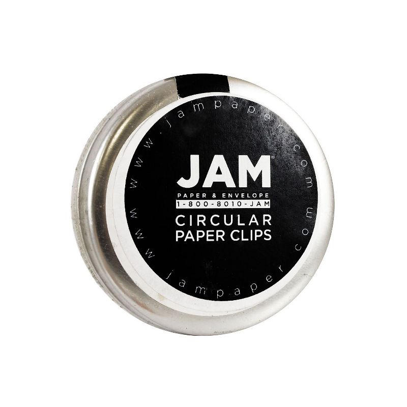 JAM Paper Colored Circular Paper Clips Round Paperclips Silver 2 Packs of 50 321814885B, 3 of 6
