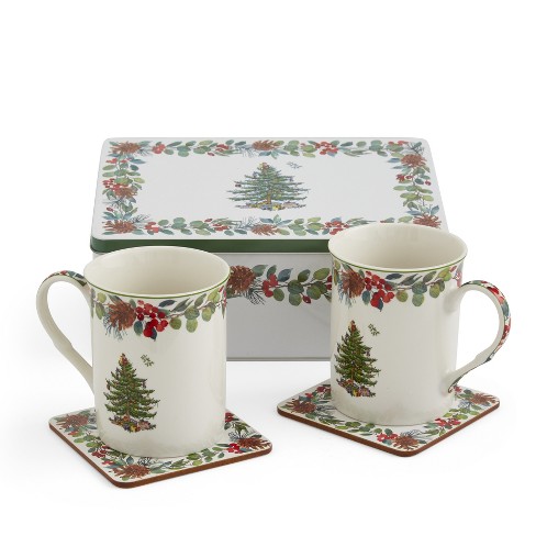 Spode Christmas Tree Espresso Cups & Saucers, Set Of 4 : Target
