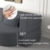 TIRAMISUBEST Floor Loveseat with 2 Pillows, Convertible Teddy Fabric Sleeper Sofa Bed, Full Size Folding Mattress - 4 of 4