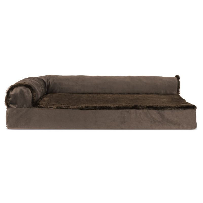 FurHaven Plush & Velvet Deluxe Chaise Lounge Orthopedic Sofa-Style Dog Bed, 2 of 4