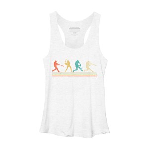 Women's Design By Humans Vintage Distressed Baseball Swing By LuckyCharm99 Racerback Tank Top - 1 of 2