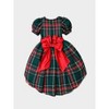 Holly Jolly Hi-Lo Plaid Holiday Dress Mia Belle Girls - 4 of 4