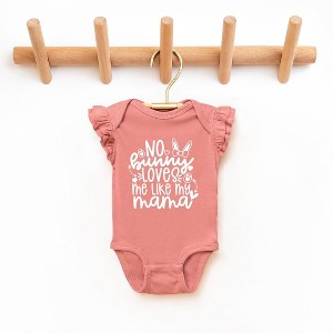 The Juniper Shop No Bunny Loves Me Like Mama Baby Flutter Sleeve Bodysuit - 1 of 2