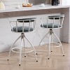 CAVINAS 25.98"Modern Swivel Bar Stool,Set of 2,Upholstery Counter Height Barstools with Backrest,Counter Stools for Bars,Kitchen Island - 2 of 4