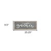 HomeRoots 10" X 25" Brown and Gray Gather Wood and Metal Wall Decor - 3 of 4