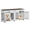 71" Large Dog Crate for 2 Dogs, Double Dog Cage Furniture with 3 Drawers for Ample Storage Space - 4 of 4