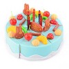 JuzToys 75pcs DIY Birthday Cake Toy Set – Make Your Own Cake Kit for Kids, Pretend Kitchen Play Food Cutting Toy - 3 of 4