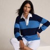 Lands' End Women's Drifter Rugby with Woven Collar Sweater - 4 of 4