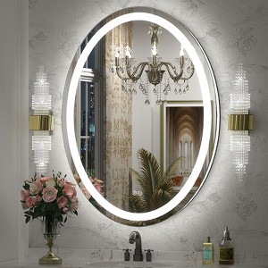 Apmir Super Bright 192 LEDs/m Lighted Anti-Fog Oval Wall Mirror in Tempered Glass, 3-Year Warranty - 1 of 4