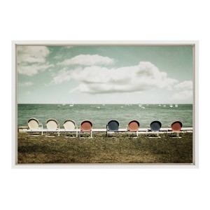 18" x 24" Sylvie Door County Framed Canvas By F2 Images White - DesignOvation: Modern Style, Plastic Frame, Nature Screen Print - 1 of 4