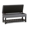 NicBex 43.7" Storage Bench Rectangle Storage Ottoman Bench with Open Bottom for Bedroom, Entryway - 3 of 4