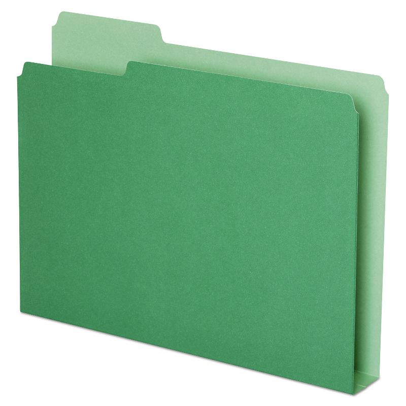 Pendaflex Double Stuff File Folders 1/3 Cut Letter Green 50/Pack 54457, 1 of 2