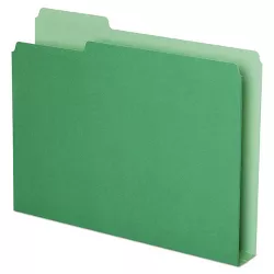 Pendaflex Double Stuff File Folders 1/3 Cut Letter Green 50/Pack 54457