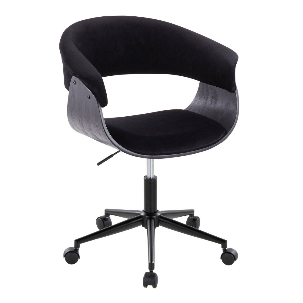 Photos - Computer Chair LumiSource Vintage Modern Office Chair Black