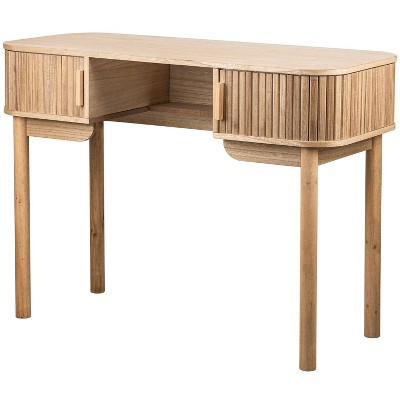 Nordlys 2-Door Ash Wood Desk Classic Style Bedroom