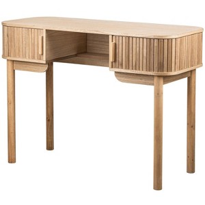 Nordlys 2-Door Ash Wood Desk Classic Style Bedroom - 1 of 4