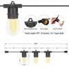 Itopfox S14 LED Outdoor String Lights, Shatterproof IP65 Waterproof for Patio, Backyard Vintage Edison Style Lights, White, Connectable, Weatherproof - 2 of 4