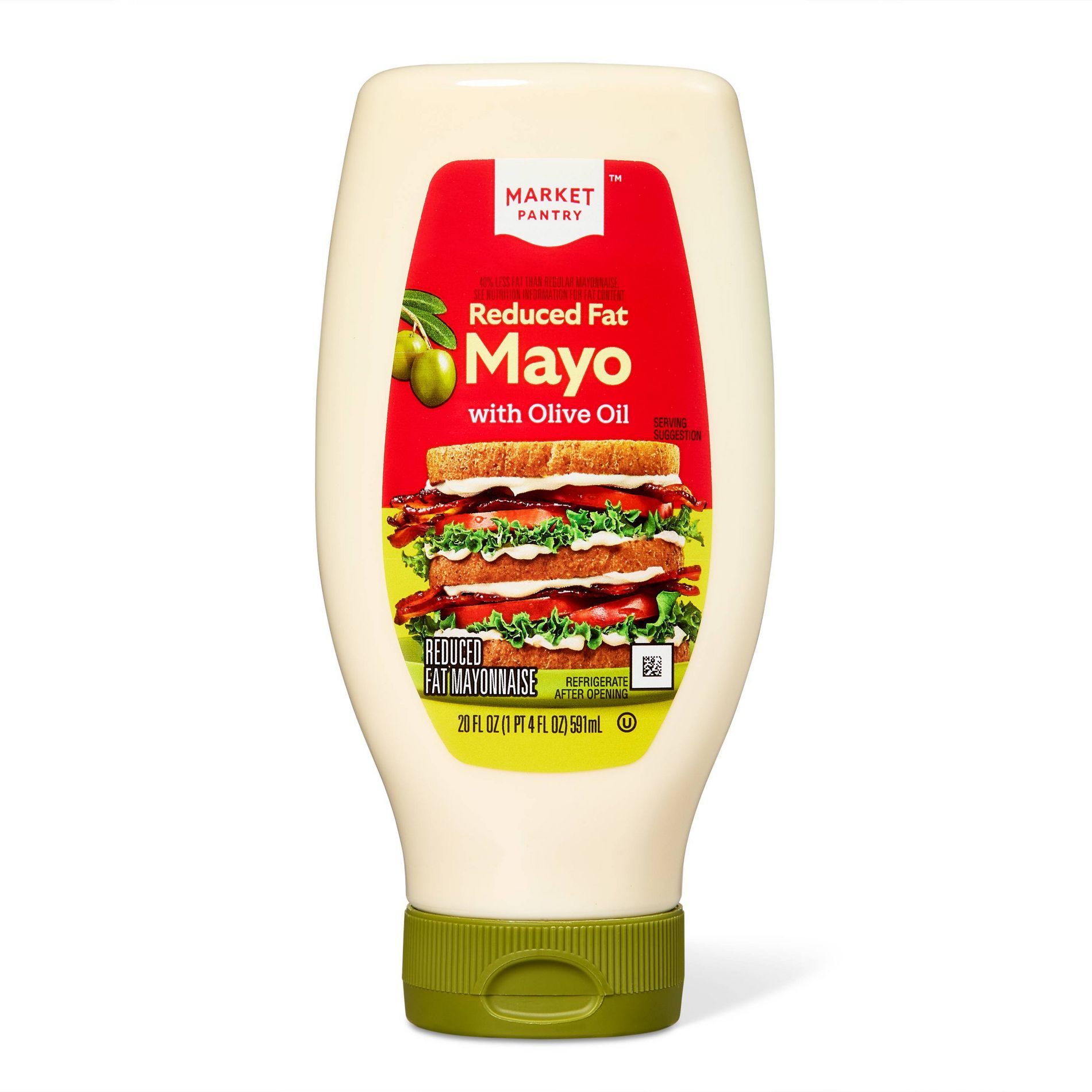 Squeeze Reduced Fat Mayonnaise with Olive Oil - 20oz - Market Pantry™