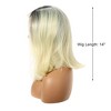 Unique Bargains Women Medium Long Straight Bob Lace Front Wigs with Wig Cap 14" 1PC - 4 of 4
