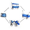 Garden Shopping Beach Cart Folding Wagon With Umbrella Accessories Package For Camping Wagon Camping Outdoor Picnic Beach - 3 of 4