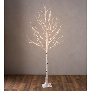 Plow & Hearth Large Indoor/Outdoor Birch Tree with 600 Warm White Lights - 1 of 1