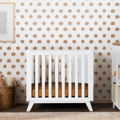 eLite Otto 3-in-1 Convertible Mini Crib with 4" Mattress White