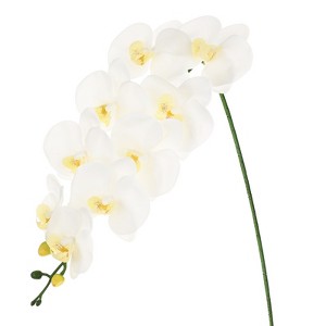 Unique Bargains Artificial Orchid Flowers Nine-headed Large Faux Phalaenopsis Silk Bouquets Real Touch 37 Inch - 1 of 4