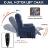 Grungis Chenille Lift Massage Chairs for Elderly,Cozy Recliner Chairs with Massage and Lumbar Heating for Living Room - 4 of 4