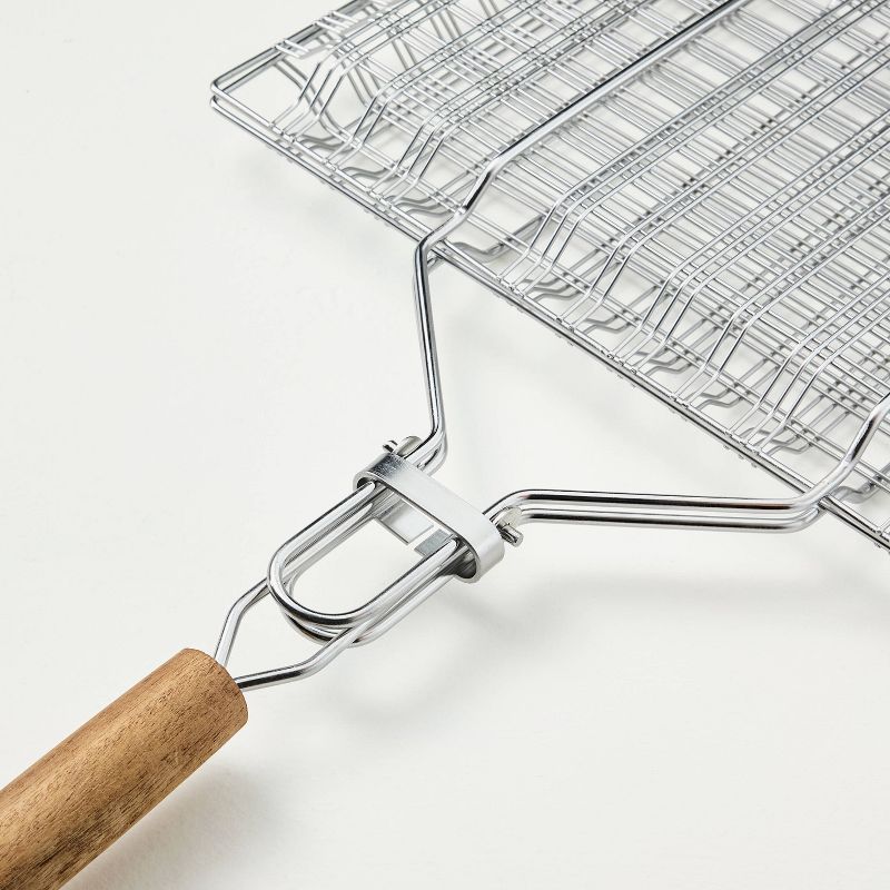 Stainless Steel Grill Basket with Wood Handle - Hearth &#38; Hand&#8482; with Magnolia, 4 of 5