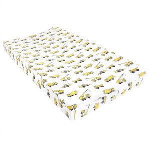Hudson Baby Infant Boy Changing Pad Cover, Construction, One Size - 1 of 2