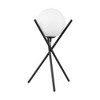 1-Light Salvezinas Glass Table Lamp Black - EGLO: Contemporary Style, Frosted Opal Shade, ETL Listed - 2 of 3