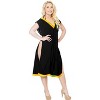 LA LEELA Women's Summer Vacation Beachwear Swim Suit Loose Bathing Suit Swim Beach Cover-up Dress Robe - 3 of 4