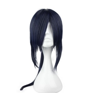 Unique Bargains Women's Bob Wigs 26" Deep Blue with Wig Cap - 1 of 4