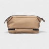 French Connection Toiletry Bag with Expandable Bottom Compartment, Waterproof, Tan - 4 of 4