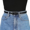 Allegra K Women's Thin Nonporous Rectangle Buckle Plus Size Jeans Dress Waist Belts - 4 of 4