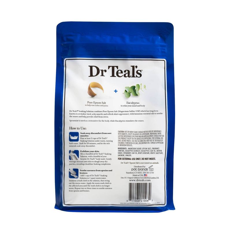 Dr Teal's Relax & Relief Eucalyptus & Spearmint Pure Epsom Bath Salt, 4 of 13