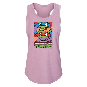 Women's - Teenage Mutant Ninja Turtles - Stacked Faces Graphic Racerback Tank - 1 of 4