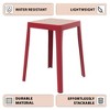 LeisureMod Tresse Stackable Dining Stool – Mid-Century Modern Square Backless Wicker-Top Seat Indoor Outdoor Use for Kitchen, Patio, Garden Set of 2 - 4 of 4