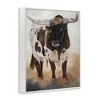 Stupell Industries Longhorn Cattle Painting Black Framed Giclee Art - 3 of 4