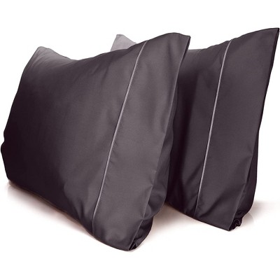 LuxClub 2 PC Performance Microfiber Solid Pillowcase Set