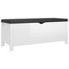 vidaXL Storage Box with Cushion High Gloss White 41.3"x15.7"x17.7" - 2 of 4