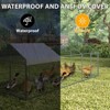 Large Metal Chicken Coop, Heavy Duty Walk-in Chicken Runs w/Waterproof & Anti-Uv Cover, Portable Poultry Cage Backyard Farm Playpen for Rabbit Duck - 3 of 4