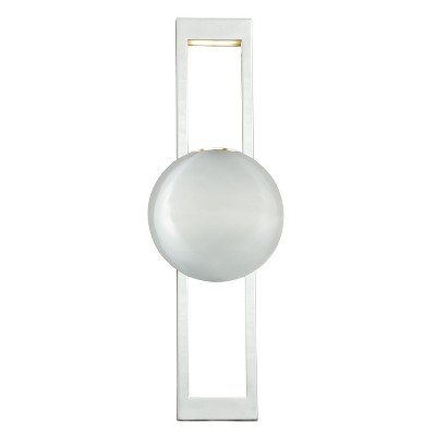 VAXCEL Aline 1 Light LED Polished Nickel Contemporary Flush Wall Sconce