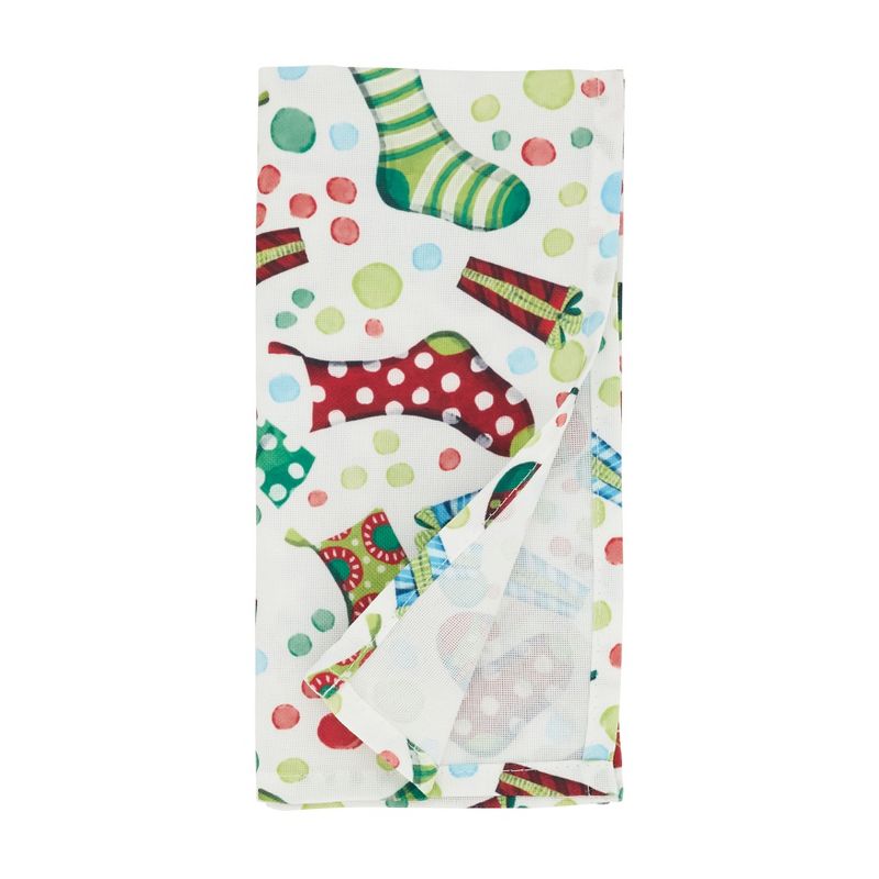 Saro Lifestyle Holiday Table Napkins With Christmas Stockings Design (Set of 4), 2 of 5