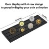 Americanflat 12x4 Challenge Coin Display with 4 Rows in Black - Military Coin Display Stand in Solid Engineered Wood - 2 of 4