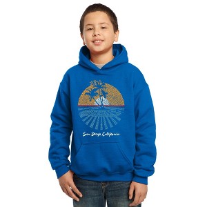 LA Pop Art Boy's Word Art Hooded Sweatshirt - Cities In San Diego - 1 of 4